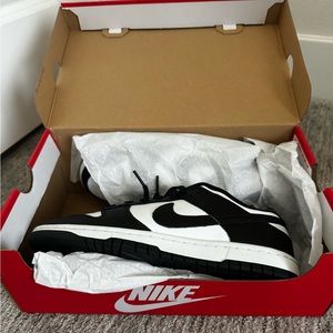 nike dunk low retro black and white panda
